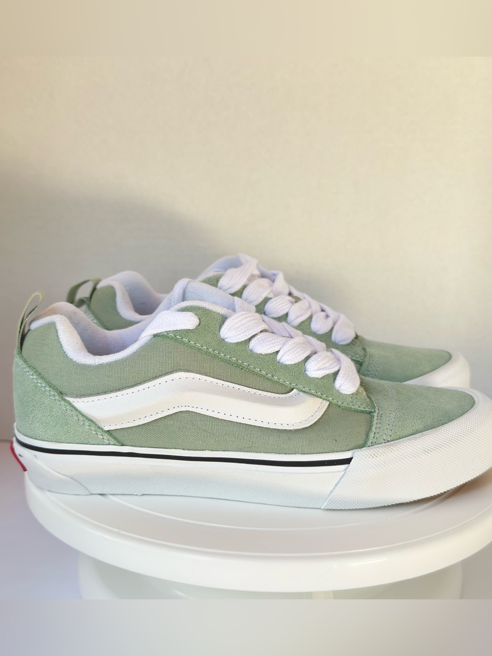 Vans Old Skool Sneakers in Sage Green and White - Picture 4 of 9